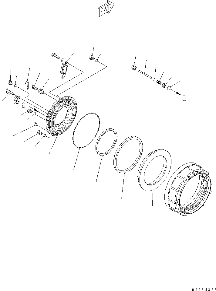 FINAL AND BRAKE A.,R.H. ((\2\56C-23-15050)) KOMATSU