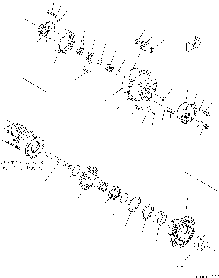 Бортовой редуктор в сборе 56C-22-14050 KOMATSU