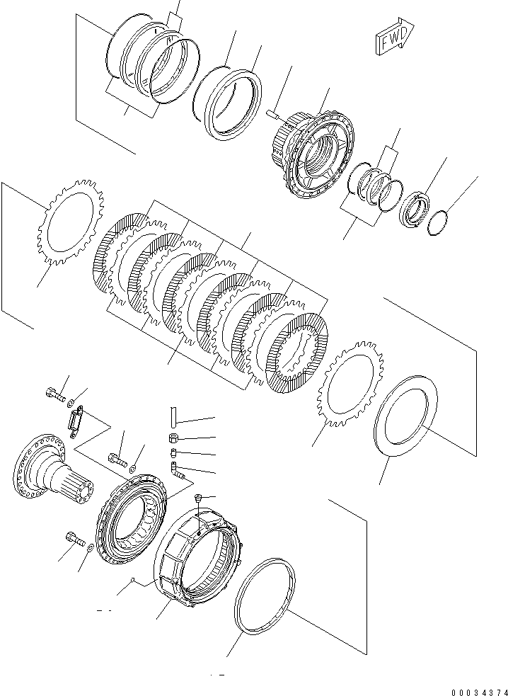 FINAL AND BRAKE A.,R.H. (56B-23-14051) KOMATSU