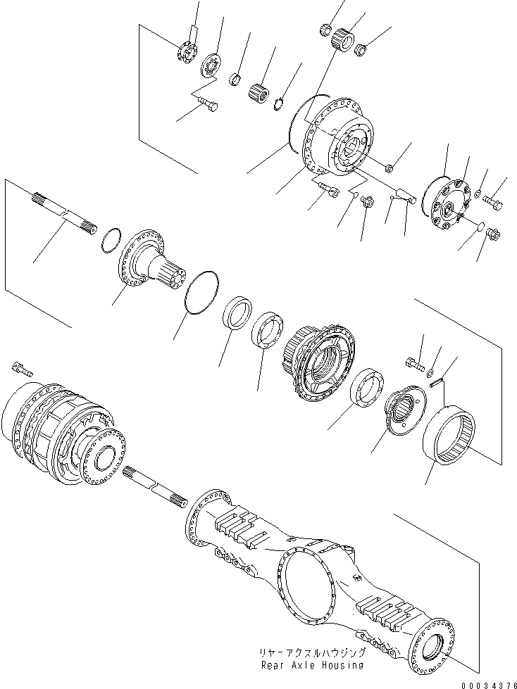 FINAL AND BRAKE A.,L.H. 56B-22-15001 KOMATSU