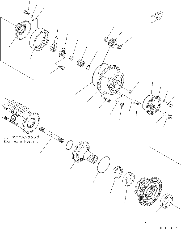 FINAL AND BRAKE A.,R.H. (L.S.D.) 56B-22-15051 KOMATSU