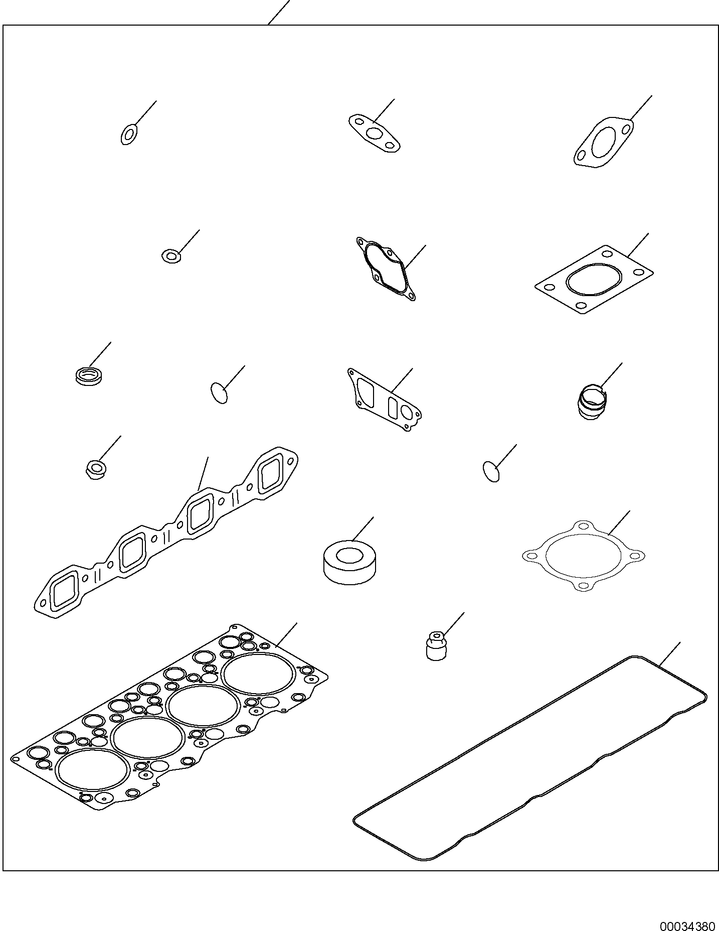 GASKET KIT CYL.HAED 6205-K1-5200 KOMATSU