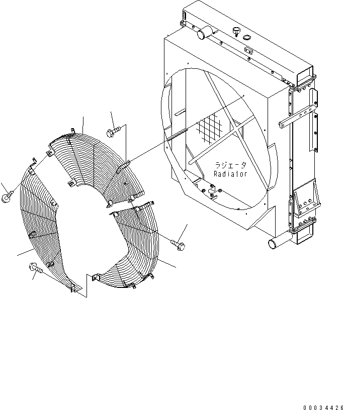 GUARD,FAN, L.H. 426-03-23260 KOMATSU