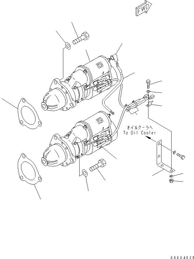 STARTING MOTOR ASS'Y,(7.5KW) (SEE FIG.A6210-B6E2) (600-813-7132) KOMATSU