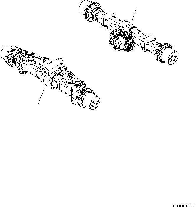 Axle Assembly, Front (20J-23-11111) KOMATSU
