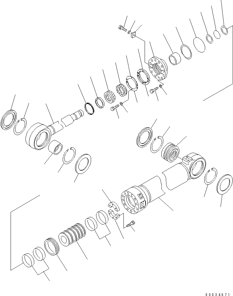 CYLINDER ASS'Y,STEERING, R.H. 707-01-02613 KOMATSU