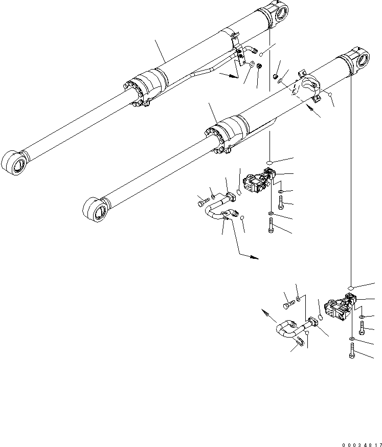 Cylinder Assembly, L.H. (Final Coating) (707-01-XT980) KOMATSU
