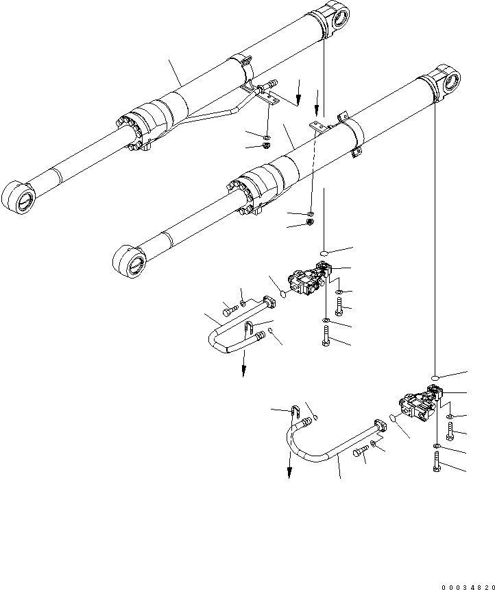 Cylinder Assembly, L.H. (Final Coating) (707-01-XS110) KOMATSU