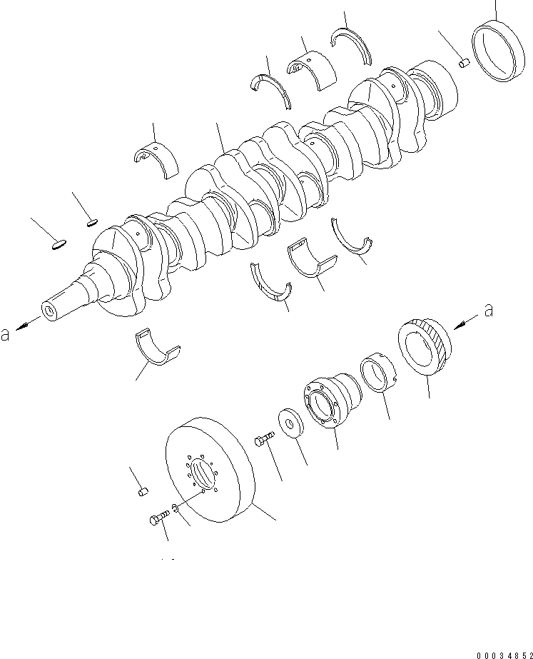 CRANKSHAFT ASS'Y 6127-31-1012 KOMATSU