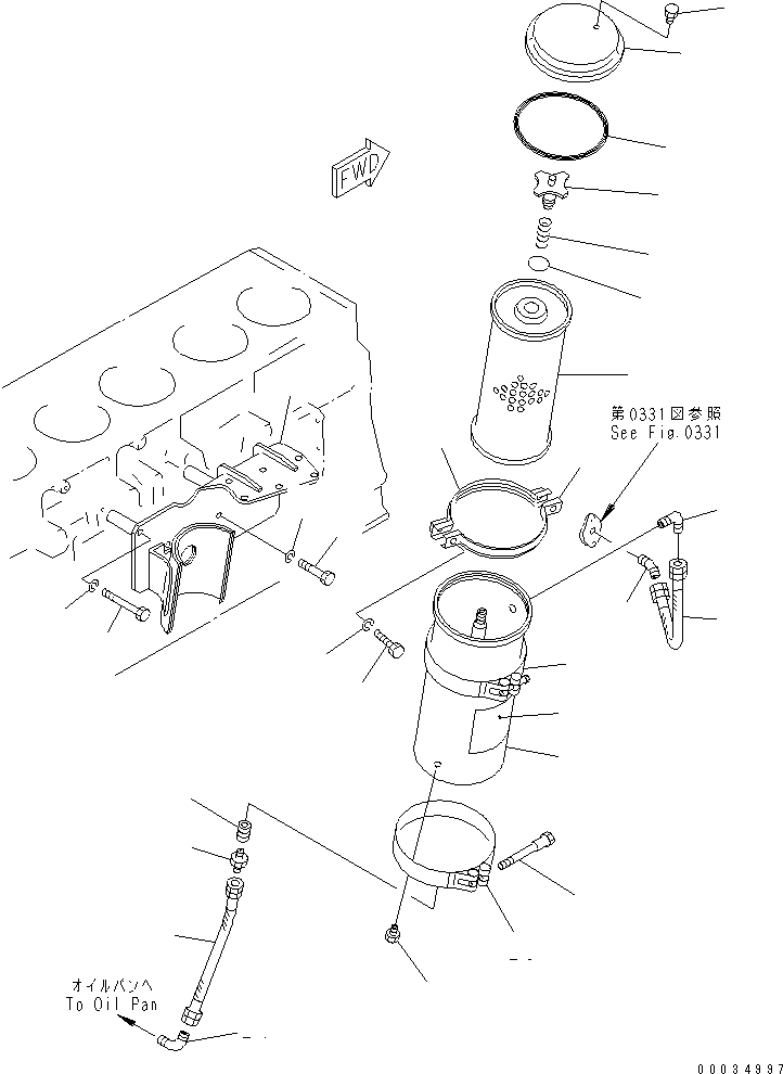 OIL FILTER ASS'Y 6631-51-5000 KOMATSU