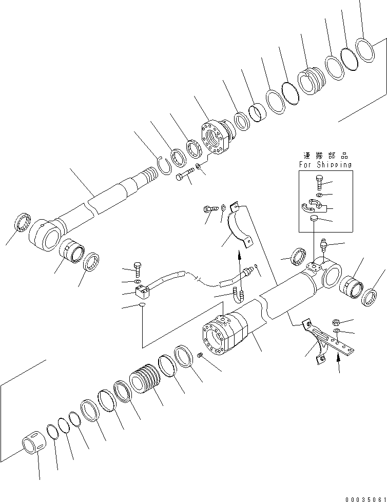 Цилиндр в сборе 707-01-0H320 KOMATSU