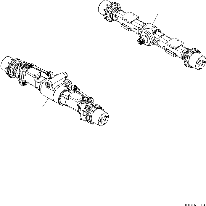 Axle Assembly, Front (20J-23-11121) KOMATSU