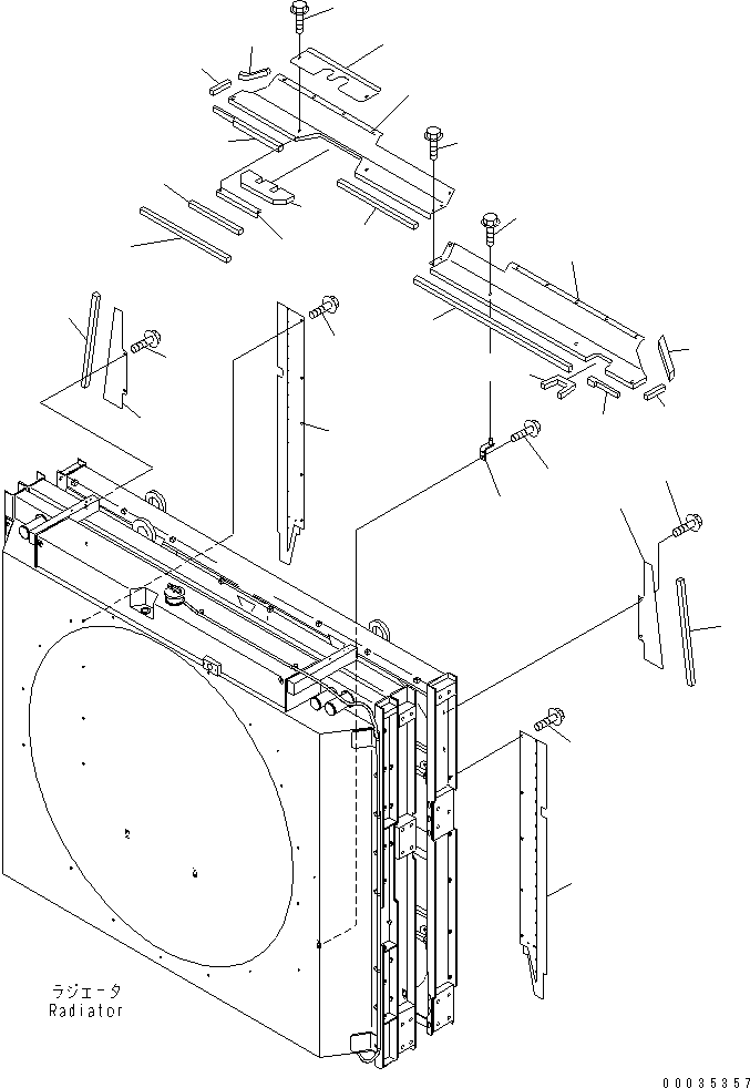 BAFFLE,R.H. 42C-03-13461 KOMATSU