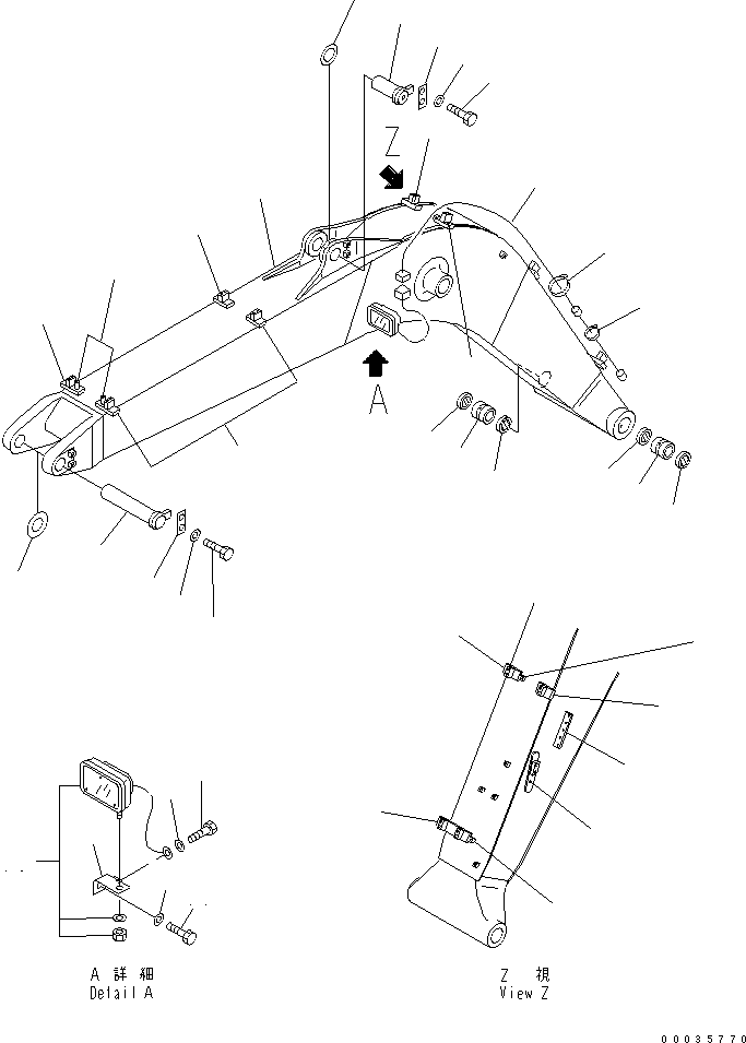 Стрела в сборе 202-70-01020 KOMATSU