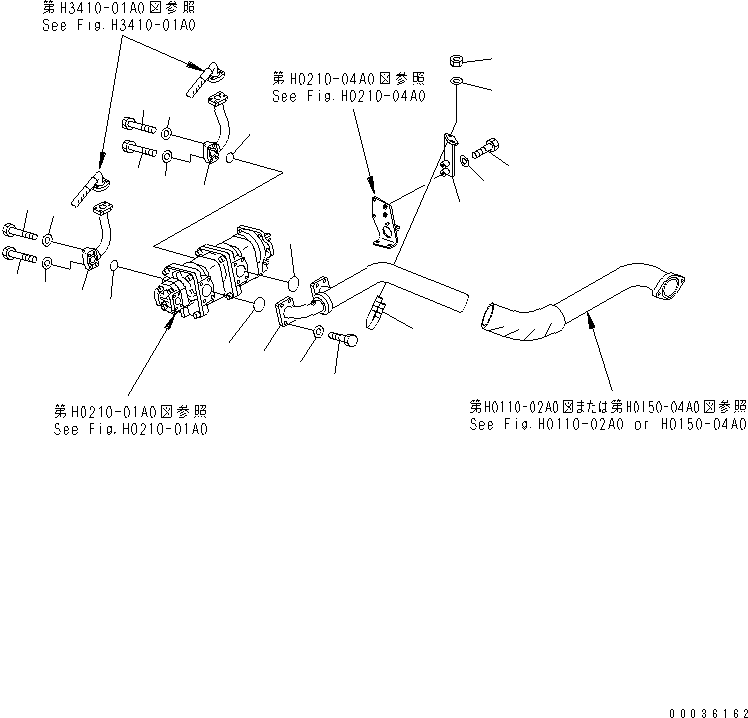 Трубка 56B-61-11151 KOMATSU