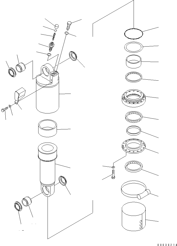CYLINDER ASS'Y,SUSPENSION, REAR 56C-50-14002 KOMATSU