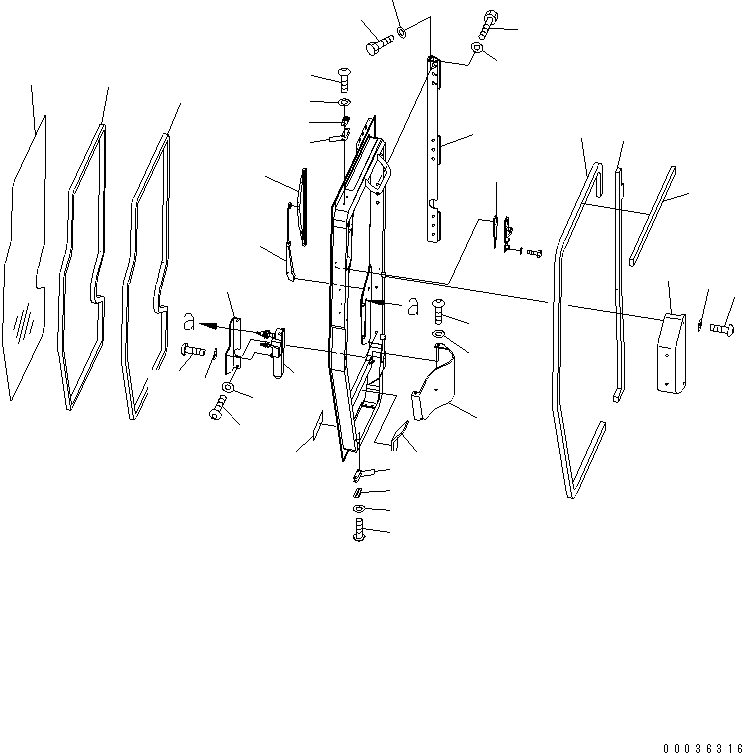GLASS,R.H. \0\17A-Z11-1271 KOMATSU