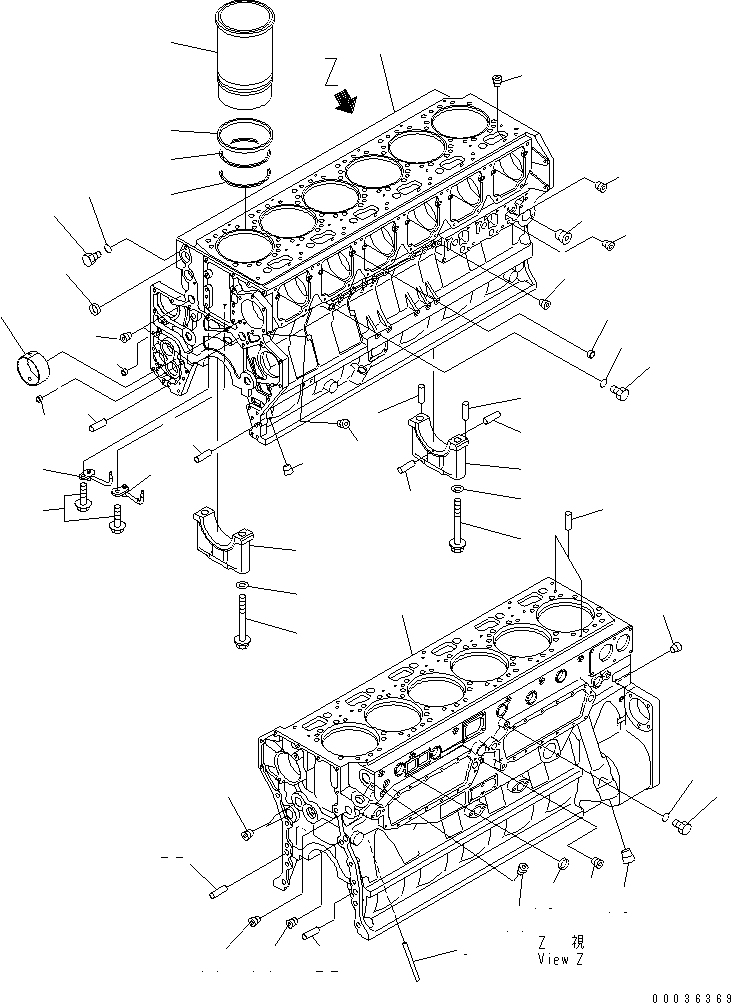 Блок цилиндров в сборе 6240-21-1101 KOMATSU