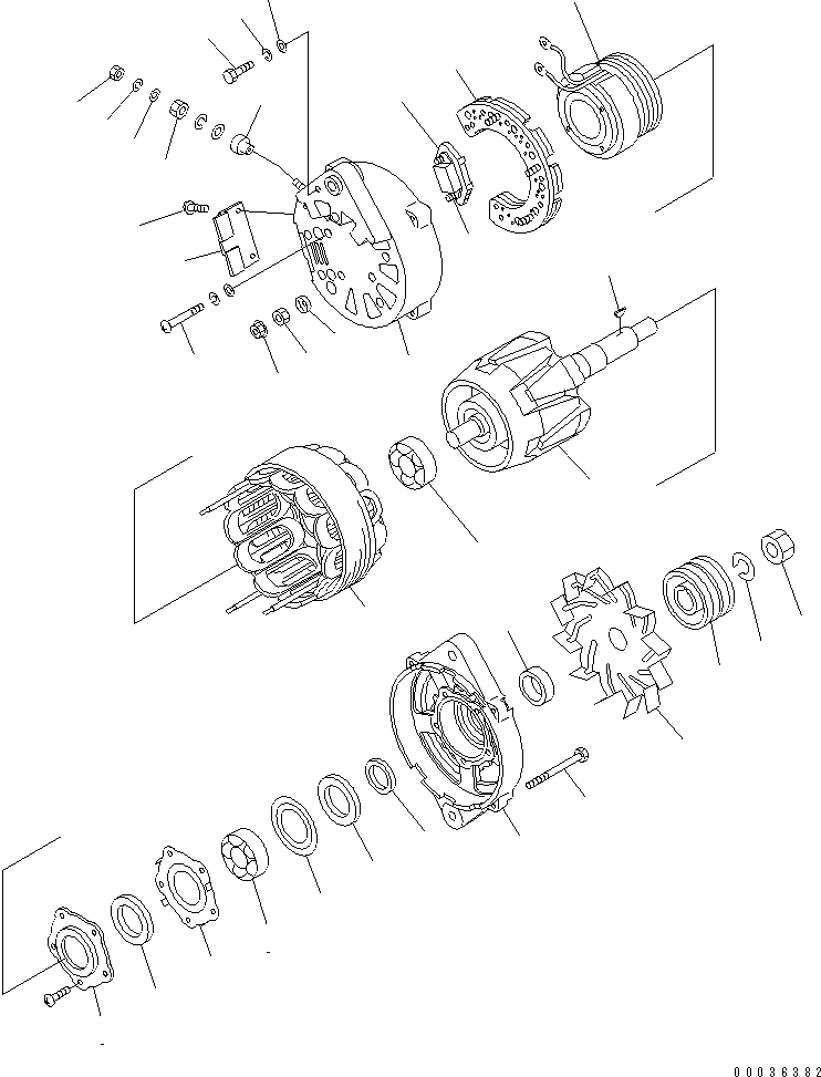 ALTERNATOR A. (90A) 600-825-9310 KOMATSU