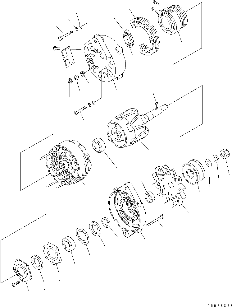 ALTERNATOR A. (90A) 600-825-9130 KOMATSU