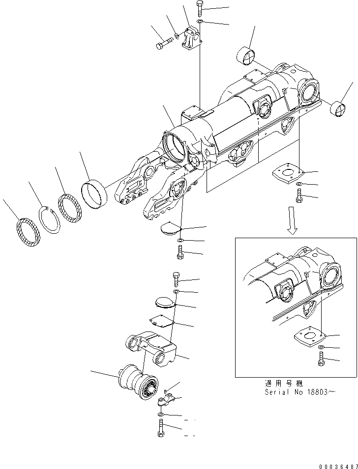 Track Frame Assembly 195-30-01762 KOMATSU