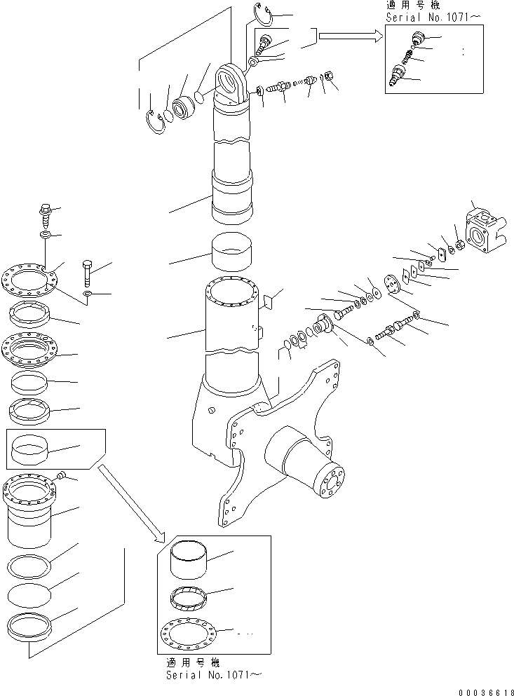 SUSPENSION ASS'Y,FRONT \0\561-50-6AP41 KOMATSU