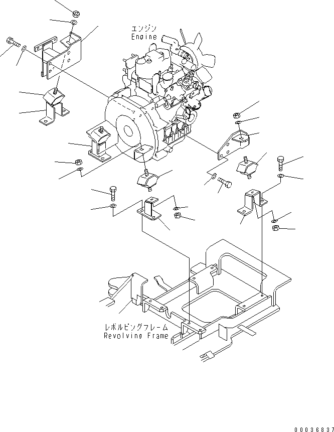 BRACKET,(L.H.) 21S-01-22262 KOMATSU