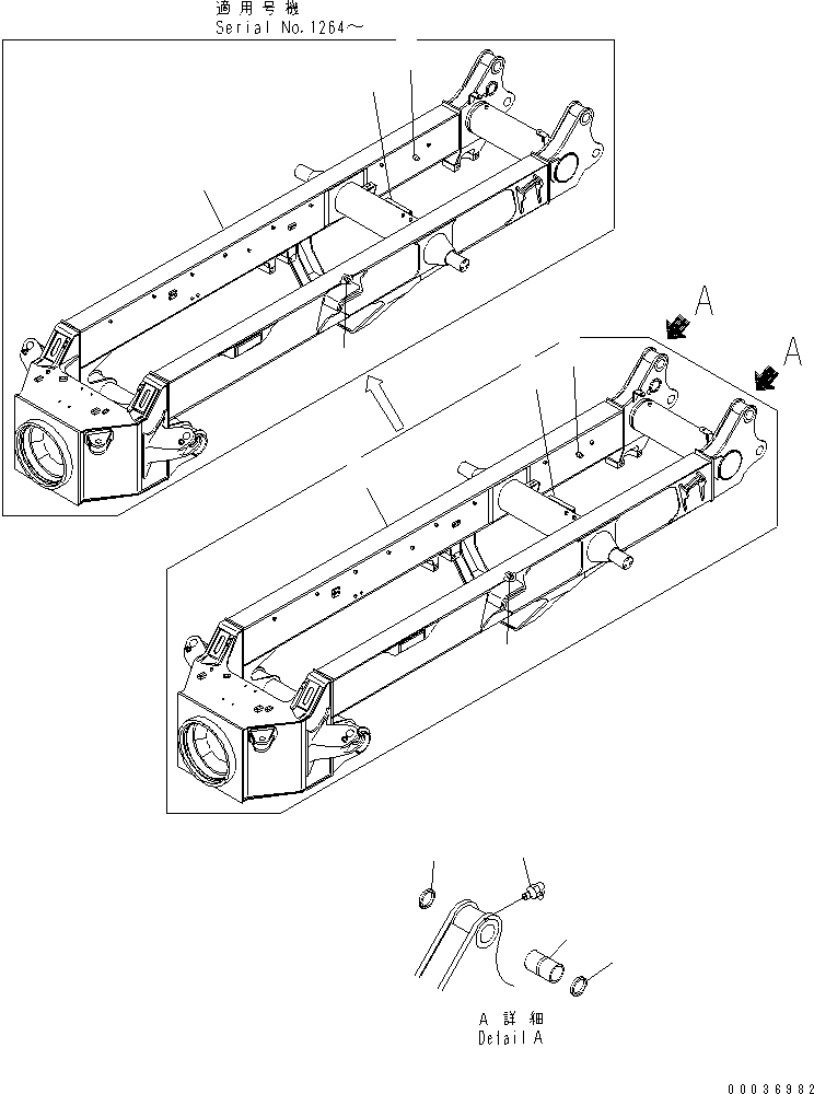 REAR FRAME ASS'Y 56B-92-12261 KOMATSU