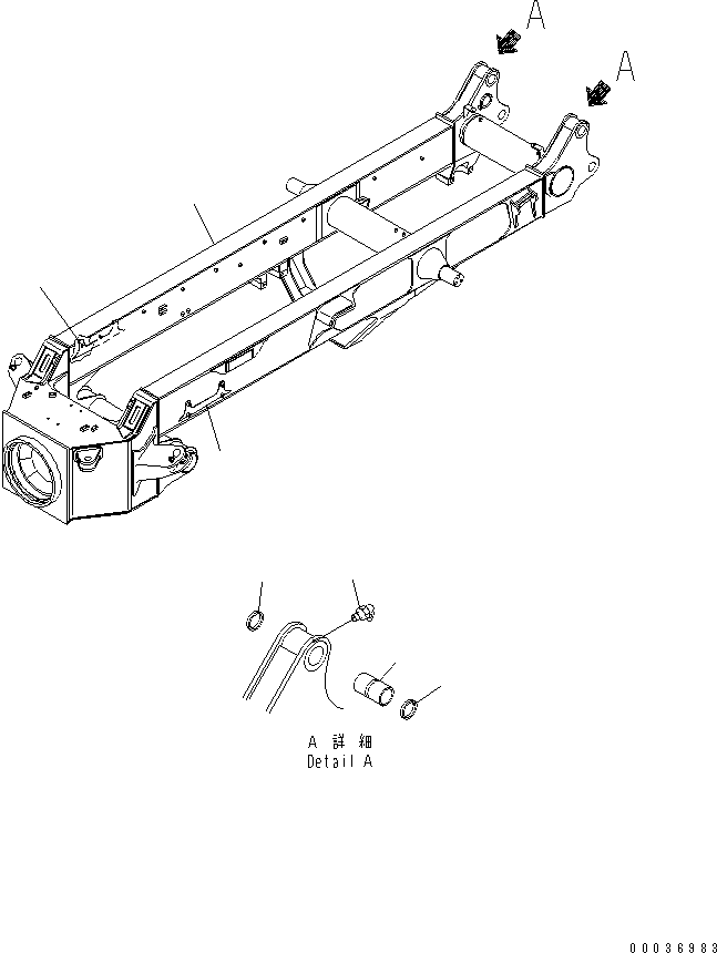 REAR FRAME ASS'Y 56B-98-12141 KOMATSU