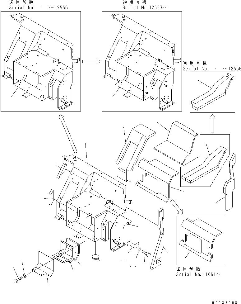 Кронштейн в сборе 22L-54-12406 KOMATSU