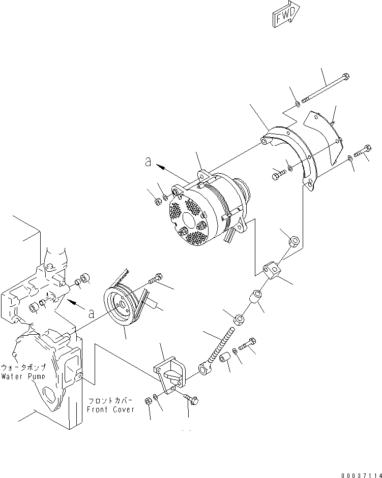 ALTERNATOR A. (75A),(SEE FIG.A6010-C4F4) (600-825-7212) KOMATSU