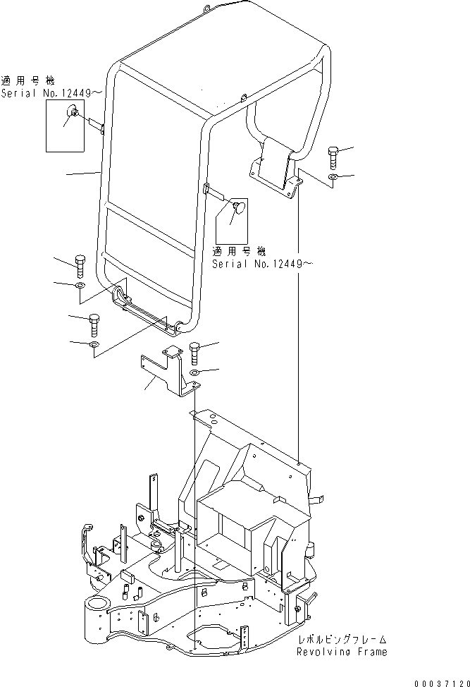 TOPS CANOPY 22L-54-19511 KOMATSU