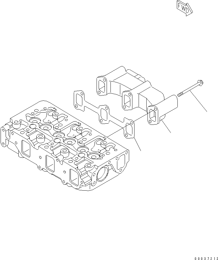 MANIFOLD,EXHAUST YM129046-13100 KOMATSU