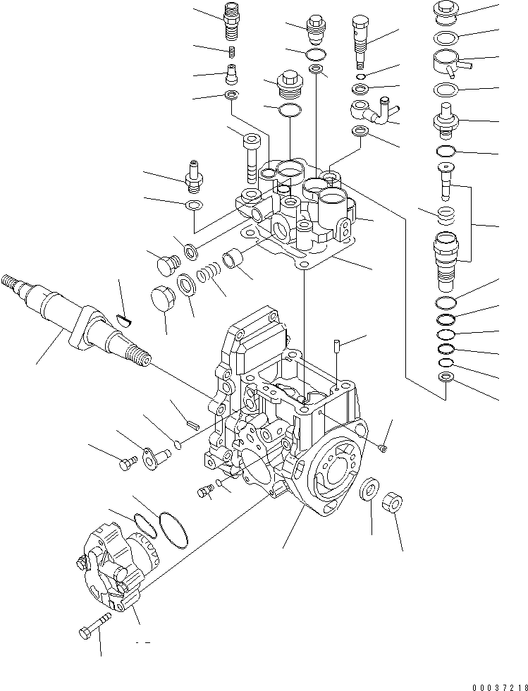 Топливный насос высокого давления в сборе YM729044-51360 KOMATSU