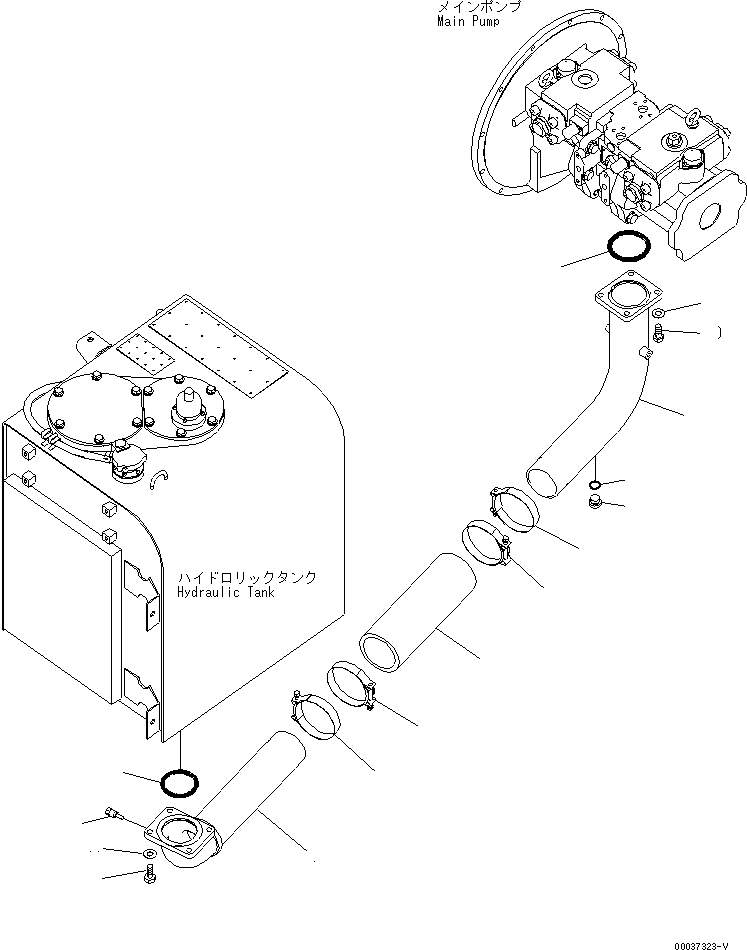 Трубка 207-62-74450 KOMATSU