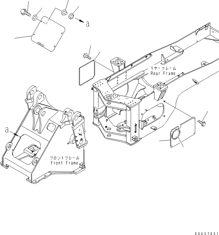 Крышка левая 424-Z66-2181 KOMATSU