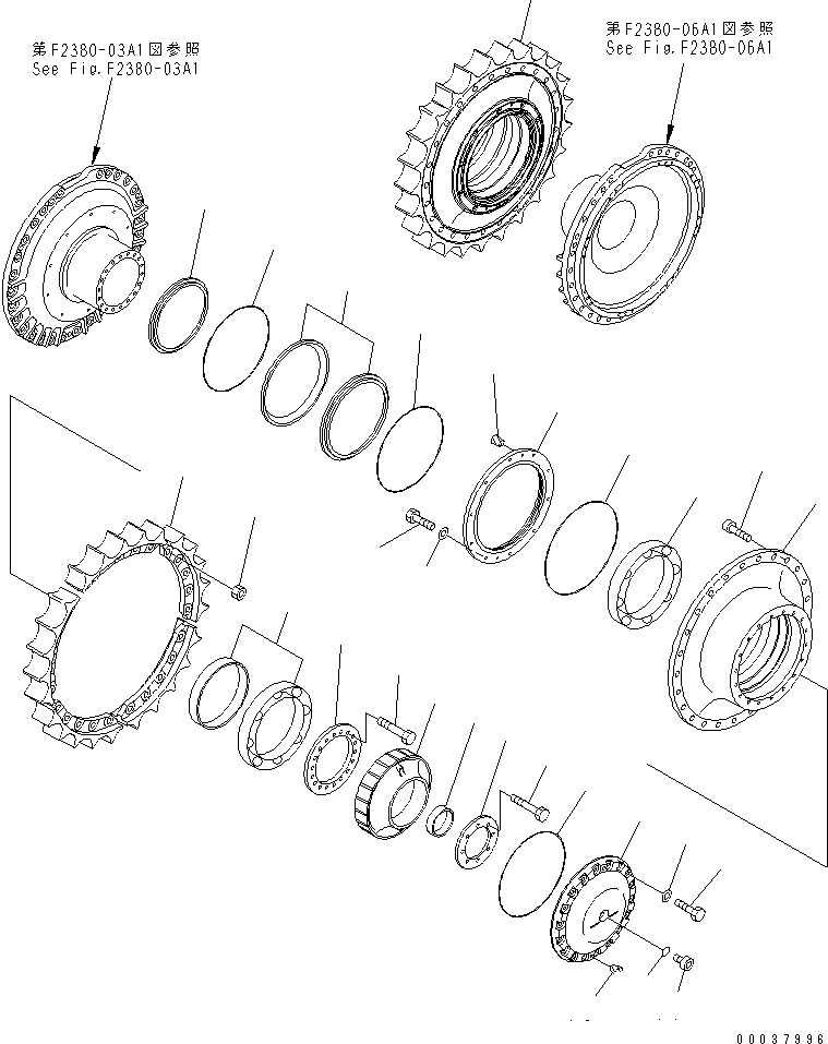 Бортовой редуктор в сборе 195-27-00544 KOMATSU