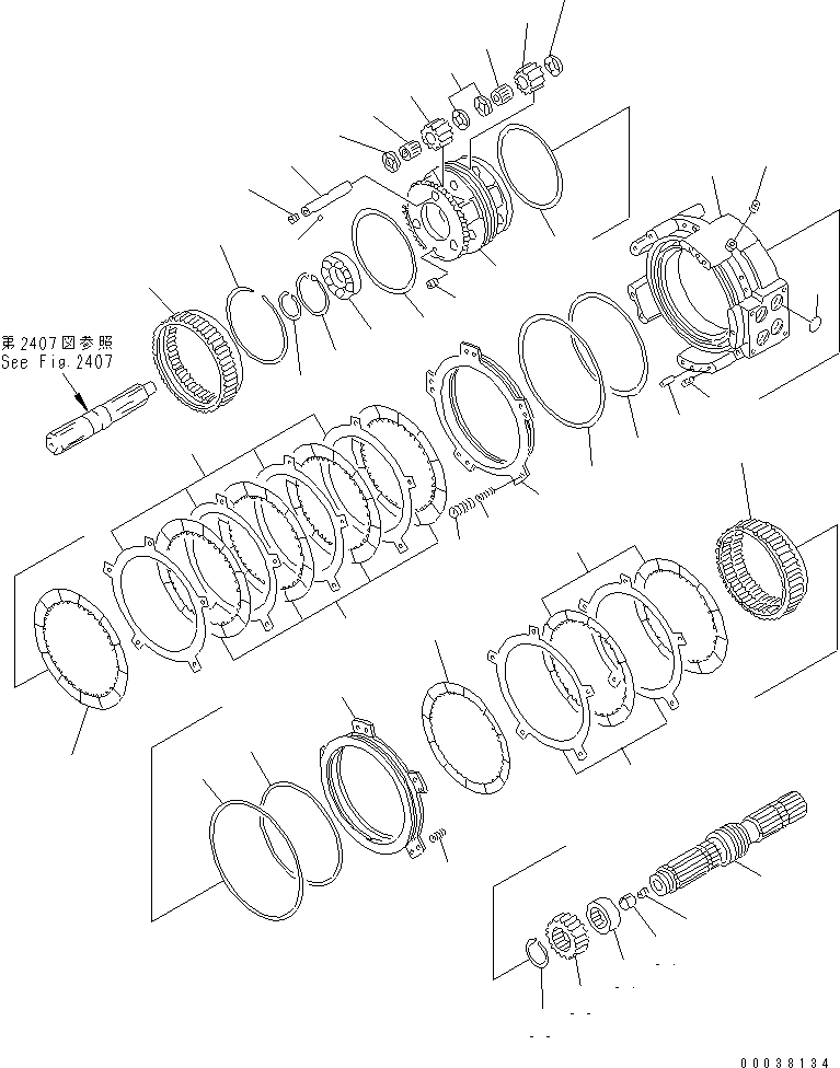 TRANSMISSION ASS'Y,(EXCEPT PTO) ((\2\23A-15-11021)) KOMATSU