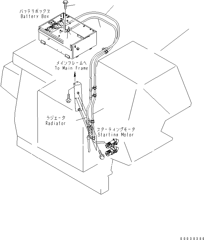 Провод аккумулятора 08028-75250 KOMATSU