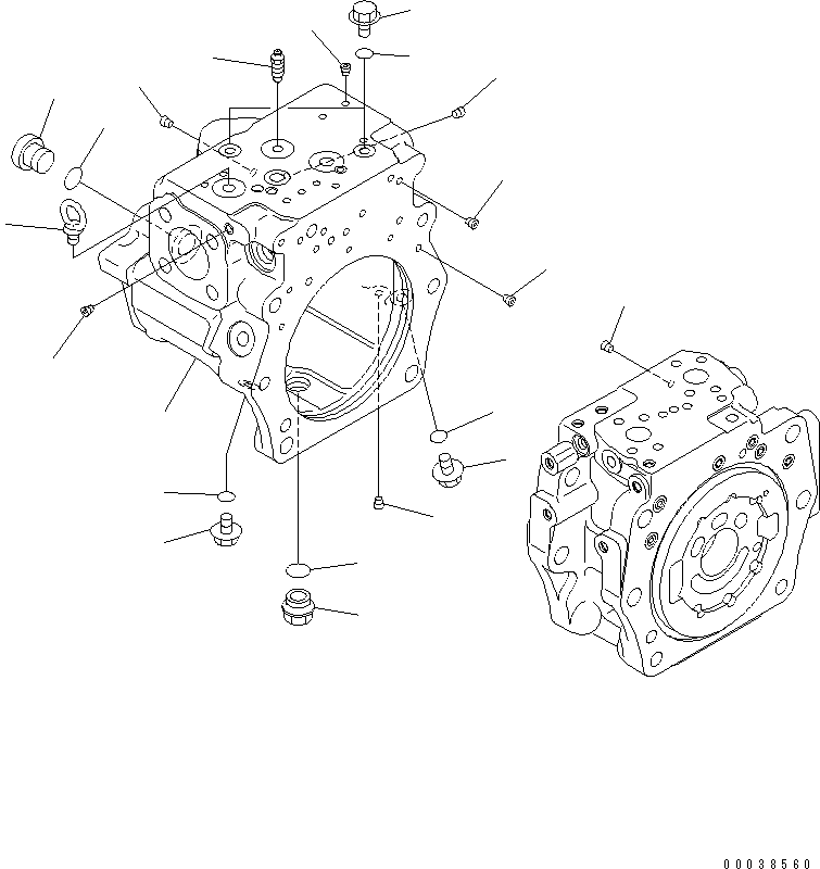Case Assembly, Rear (708-2G-04252) KOMATSU