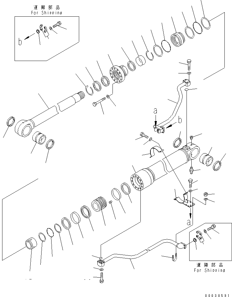 Трубка правая 21M-63-52280 KOMATSU