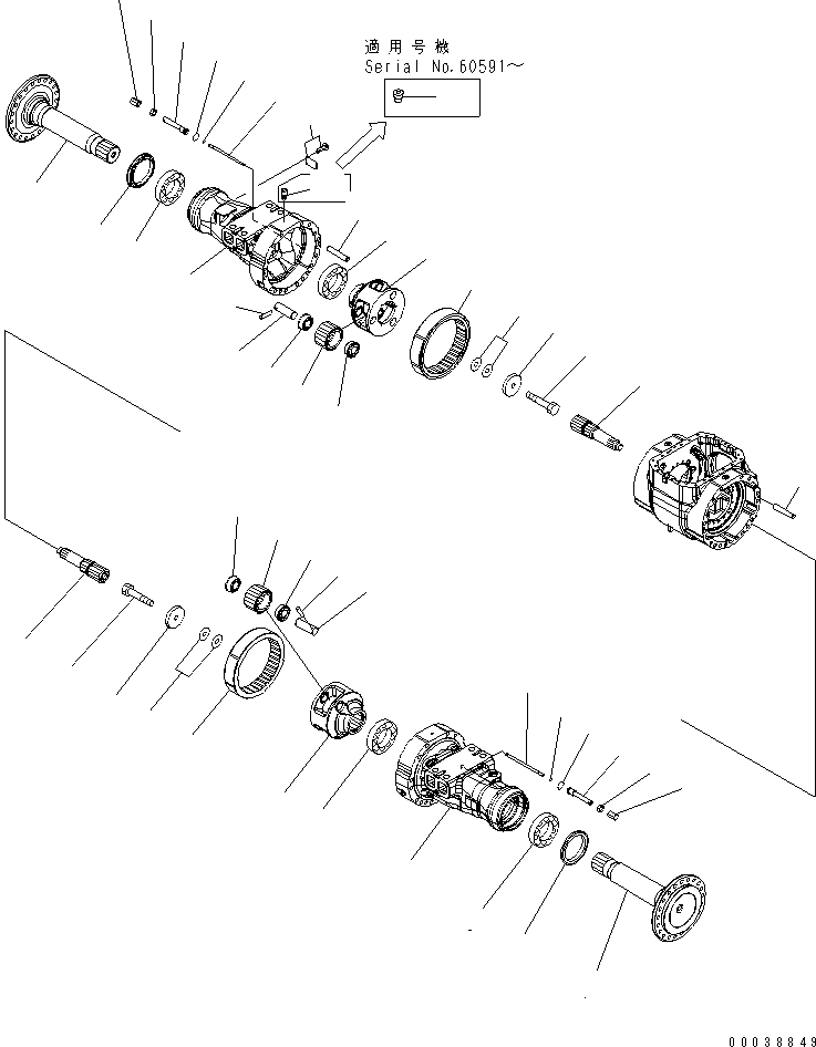 AXLE ASS'Y,FRONT 424-22-30002 KOMATSU
