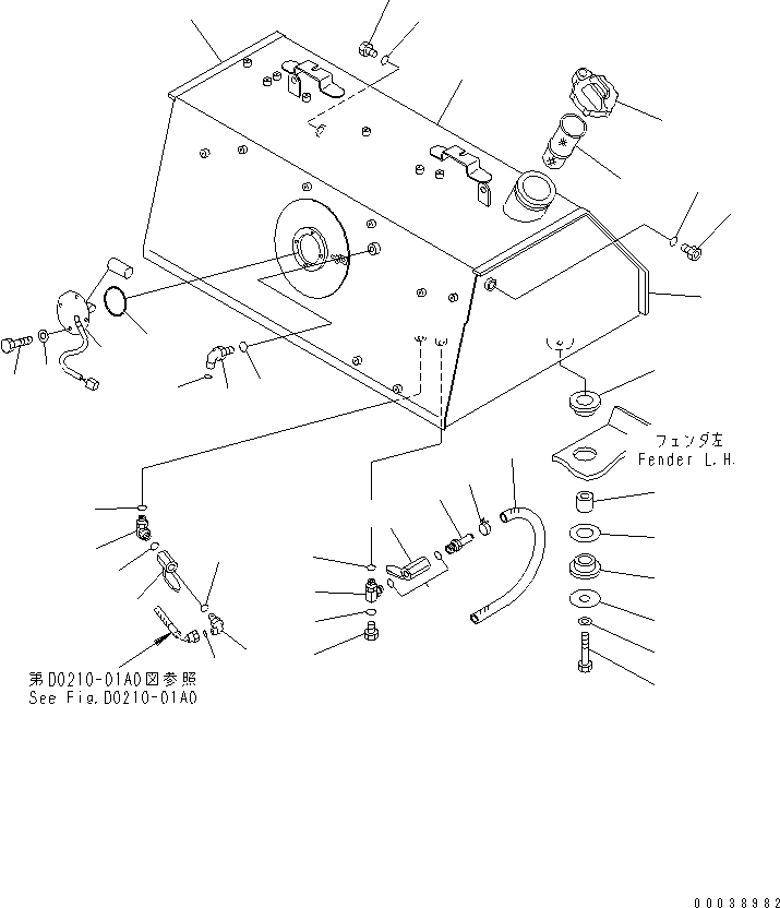 Топливный бак 14X-04-32140 KOMATSU