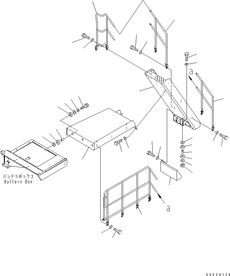 FLOOR,REAR, L.H. 42C-54-14214 KOMATSU