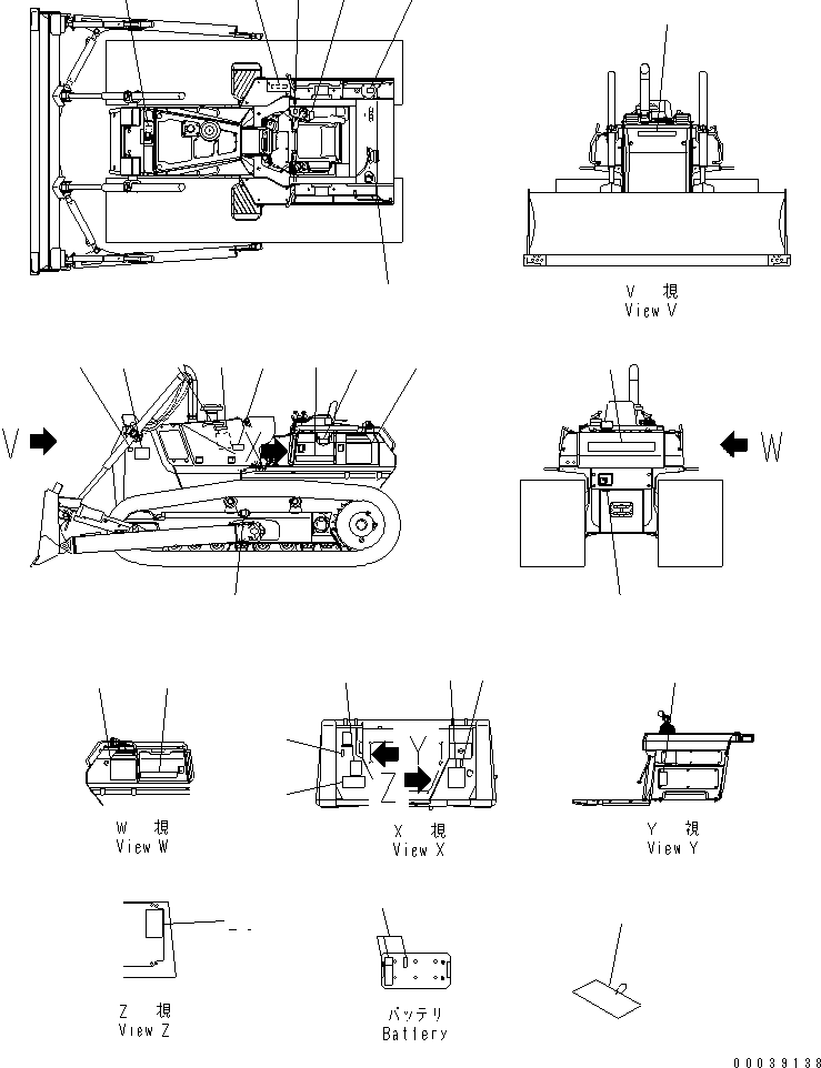 Табличка «Опасно: аккумулятор» 09664-30111 KOMATSU