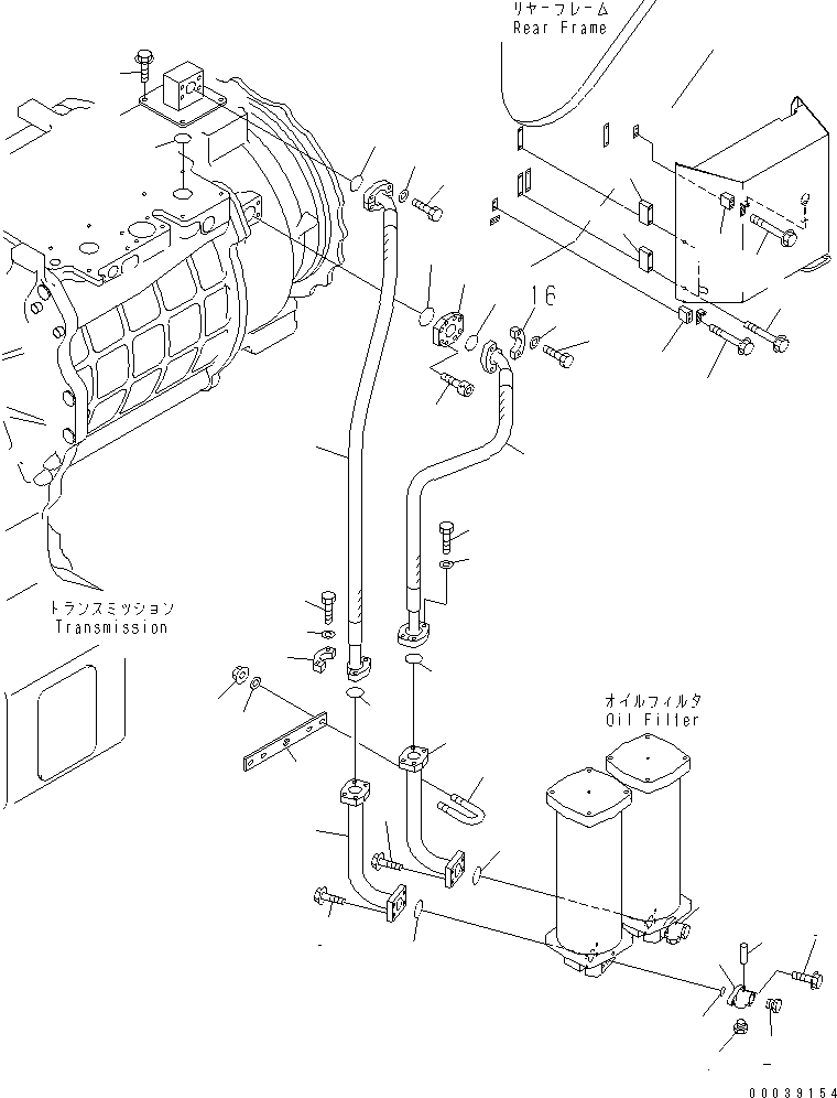Шланг фланцевого типа 07297-01413 KOMATSU