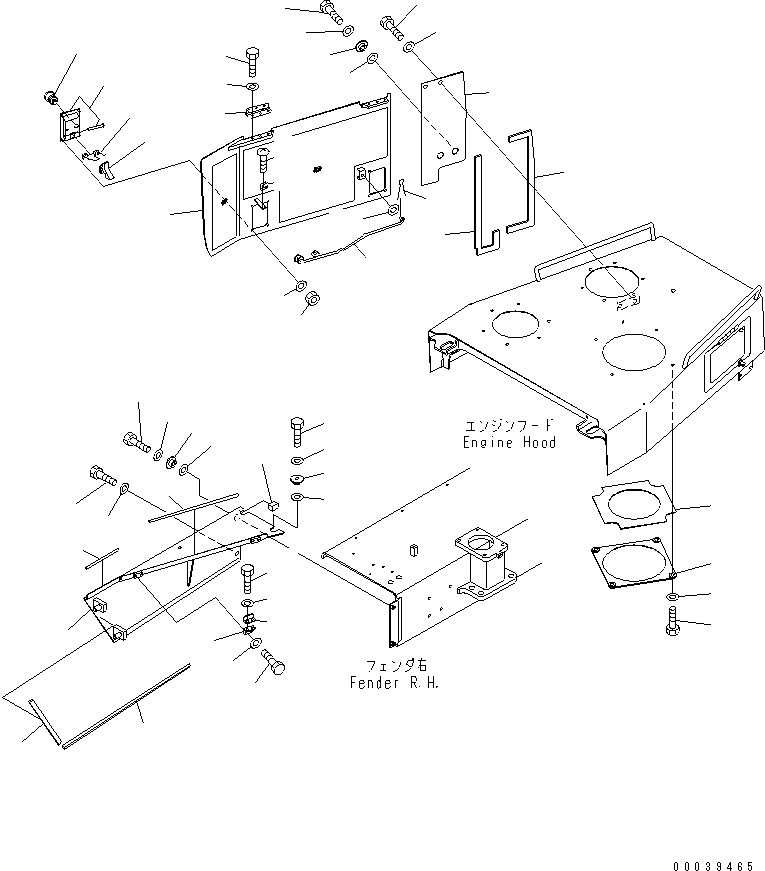 COVER,R.H. ---------- 17M-54-43640 KOMATSU