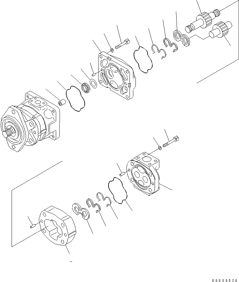 PUMP ASS'Y,STEERING (SAR(2)28) 705-22-20090 KOMATSU