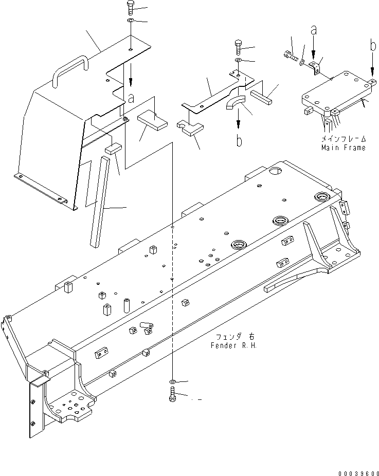 Крышка правая 154-54-78991 KOMATSU