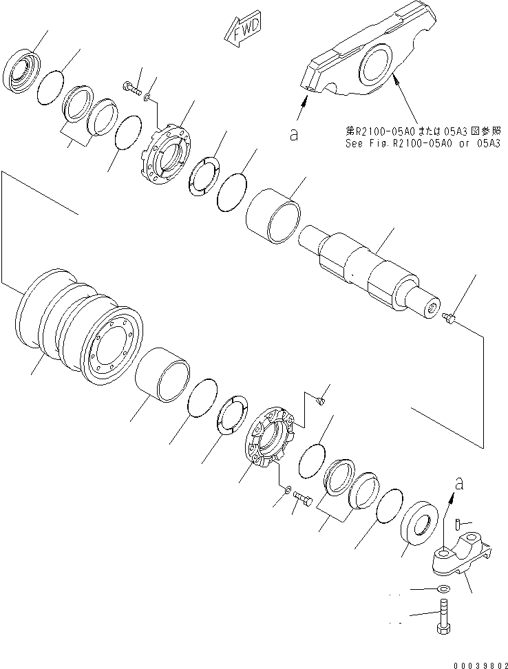 Опорный каток в сборе 17M-30-00330 KOMATSU